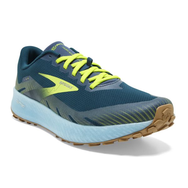 Tenis Para Trail Running Brooks Catamount Hombre Azules Verdes Amarillos | Mexico-815647