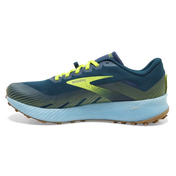 Tenis Para Trail Running Brooks Catamount Hombre Azules Verdes Amarillos | Mexico-815647