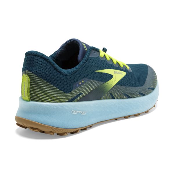 Tenis Para Trail Running Brooks Catamount Hombre Azules Verdes Amarillos | Mexico-815647