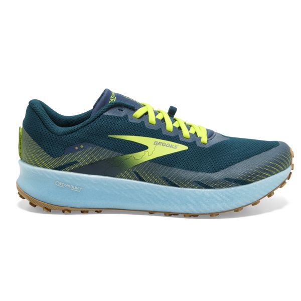 Tenis Para Trail Running Brooks Catamount Hombre Azules Verdes Amarillos | Mexico-815647