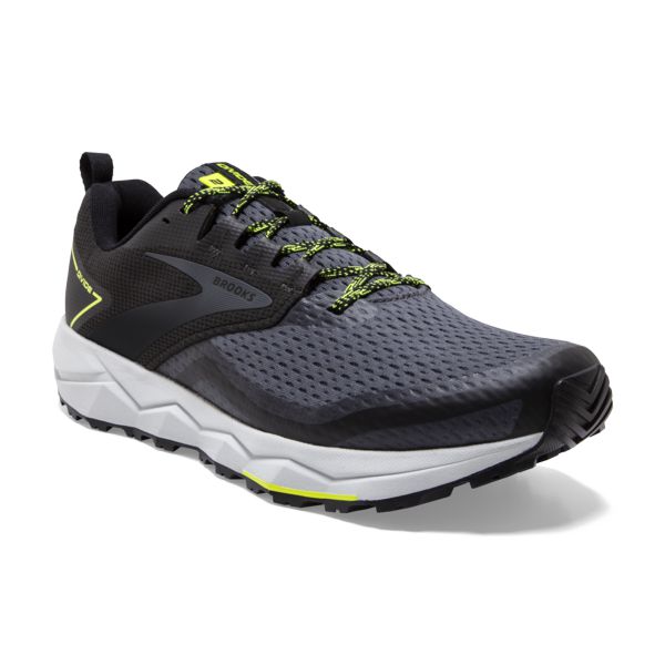 Tenis Para Trail Running Brooks Divide 2 Hombre Negros Grises Amarillos | Mexico-685071