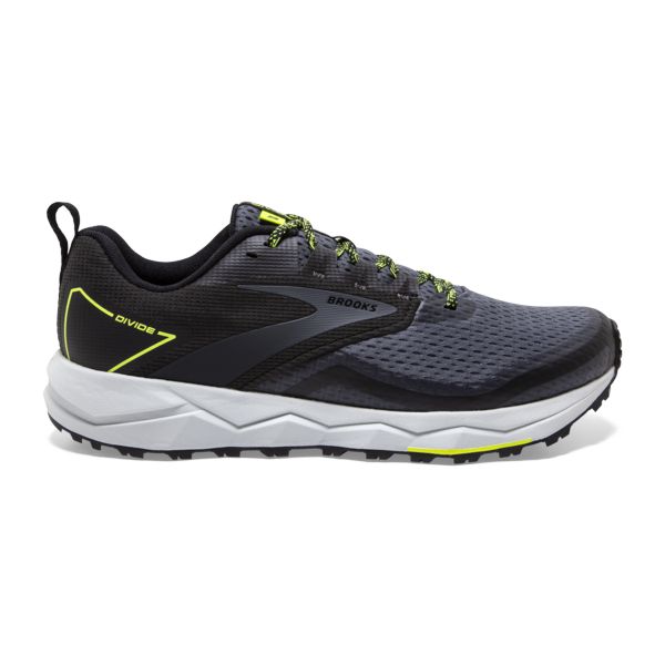 Tenis Para Trail Running Brooks Divide 2 Hombre Negros Grises Amarillos | Mexico-685071